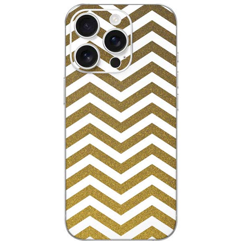 Gold Chevron iPhone 16 Pro Skin